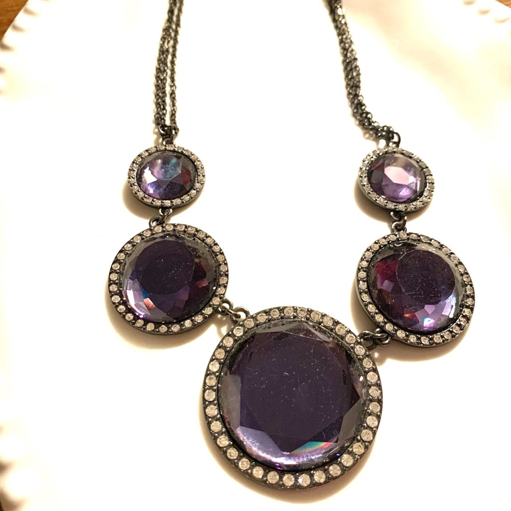 Simply Vera Elegant Navy Blue Statement Necklace